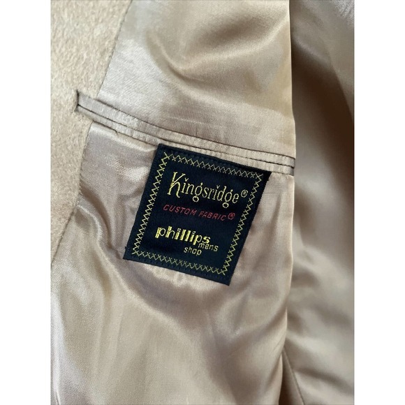 VTG Men's KINGSRIDGE Tan 100% Camel Hair Blazer Sports Jacket Made In U.S.A. - Picture 8 of 9